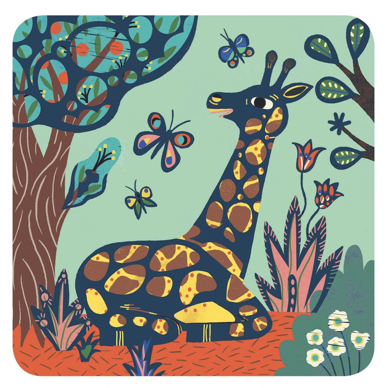 Jucarii, Copii si Bebe - Jucarii si jocuri - Jucarii & jocuri educative - Seturi de artizanat - Joc creativ de razuit Animale mari pentru cei mici, Djeco - Infinity.ro