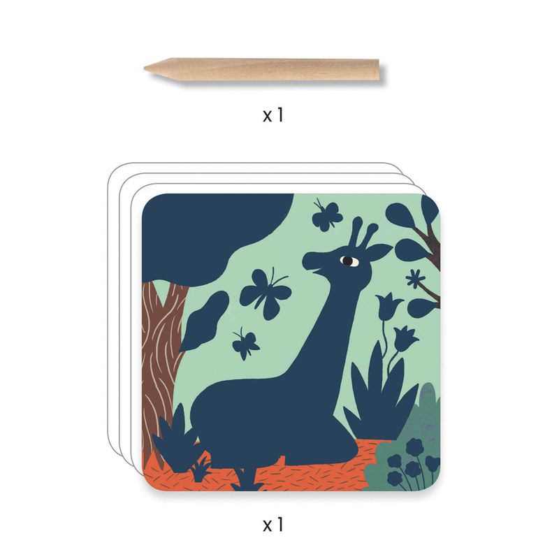 Jucarii, Copii si Bebe - Jucarii si jocuri - Jucarii & jocuri educative - Seturi de artizanat - Joc creativ de razuit Animale mari pentru cei mici, Djeco - Infinity.ro