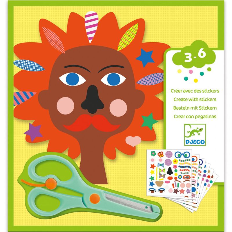 Jucarii, Copii si Bebe - Jucarii si jocuri - Jucarii & jocuri educative - Seturi de artizanat - Joc creativ cu autocolante La coafor, Djeco - Infinity.ro