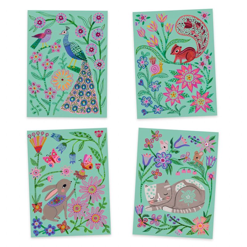 Jucarii, Copii si Bebe - Jucarii si jocuri - Jucarii & jocuri educative - Seturi de artizanat - Joc creativ de razuit Intalniri in gradina, Djeco - Infinity.ro