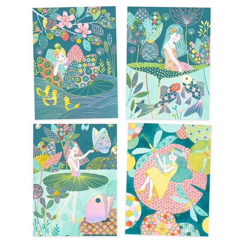 Jucarii, Copii si Bebe - Jucarii si jocuri - Jucarii & jocuri educative - Seturi de artizanat - Joc creativ de razuit Iazul pastel, Djeco - Infinity.ro