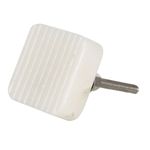 Casa si Gradina - Mobilier - Feronerie si accesorii mobila - Buton mobila din fier si piatra alba 3x3 cm - Infinity.ro