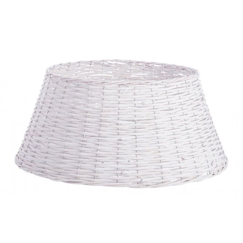 Casa si Gradina - Decoratiuni - Decoratiuni de sezon - Decoratiune baza brad Craciun lemn alb DEKO 55x28 cm - Infinity.ro