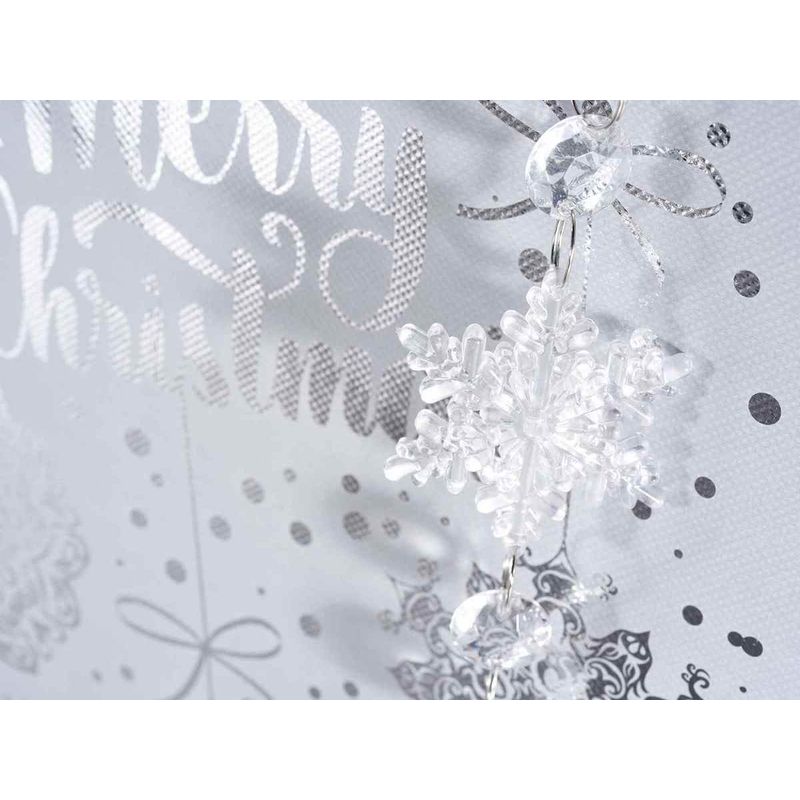 Casa si Gradina - Decoratiuni - Decoratiuni de sezon - Set 2 ornamente din plastic transparent model Fulg 5x26 cm - Infinity.ro