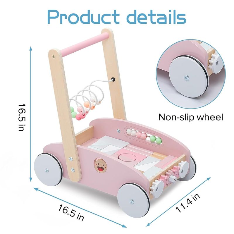 Jucarii, Copii si Bebe - Carucioare si articole de transport - Premergatoare - Premergator roz 5 in 1, UMU Toys - Infinity.ro