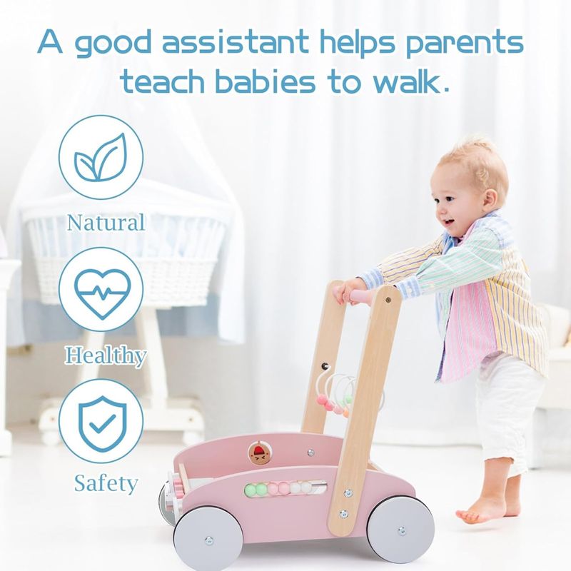 Jucarii, Copii si Bebe - Carucioare si articole de transport - Premergatoare - Premergator roz 5 in 1, UMU Toys - Infinity.ro