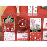 Casa si Gradina - Decoratiuni - Decoratiuni de sezon - Calendar Advent Craciun lemn 26.5x5.5x38 cm - Infinity.ro