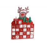 Casa si Gradina - Decoratiuni - Decoratiuni de sezon - Calendar Advent Craciun lemn 26.5x5.5x38 cm - Infinity.ro