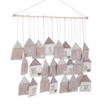 Casa si Gradina - Decoratiuni - Decoratiuni de sezon - Calendar Advent Craciun din textil bej 60x70 cm - Infinity.ro