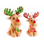 Casa si Gradina - Decoratiuni - Decoratiuni de sezon - Set 2 figurine Reni textil multicolor 20x18x27 cm, 14x12x18 cm - Infinity.ro