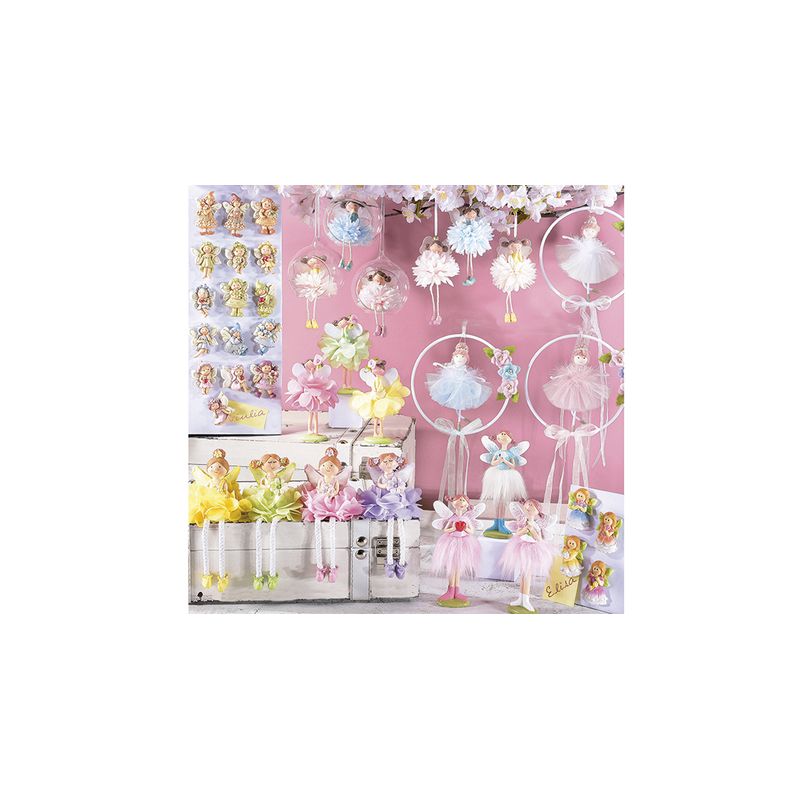 Casa si Gradina - Decoratiuni - Decoratiuni de sezon - Coronita suspendabila decorata cu Balerina alba 15 cm - Infinity.ro