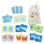 Jucarii, Copii si Bebe - Jucarii si jocuri - Jucarii & jocuri educative - Jocuri de memorie si inteligenta - Joc de memorie din lemn cu vietatiile marii, Orange Tree Toys - Infinity.ro