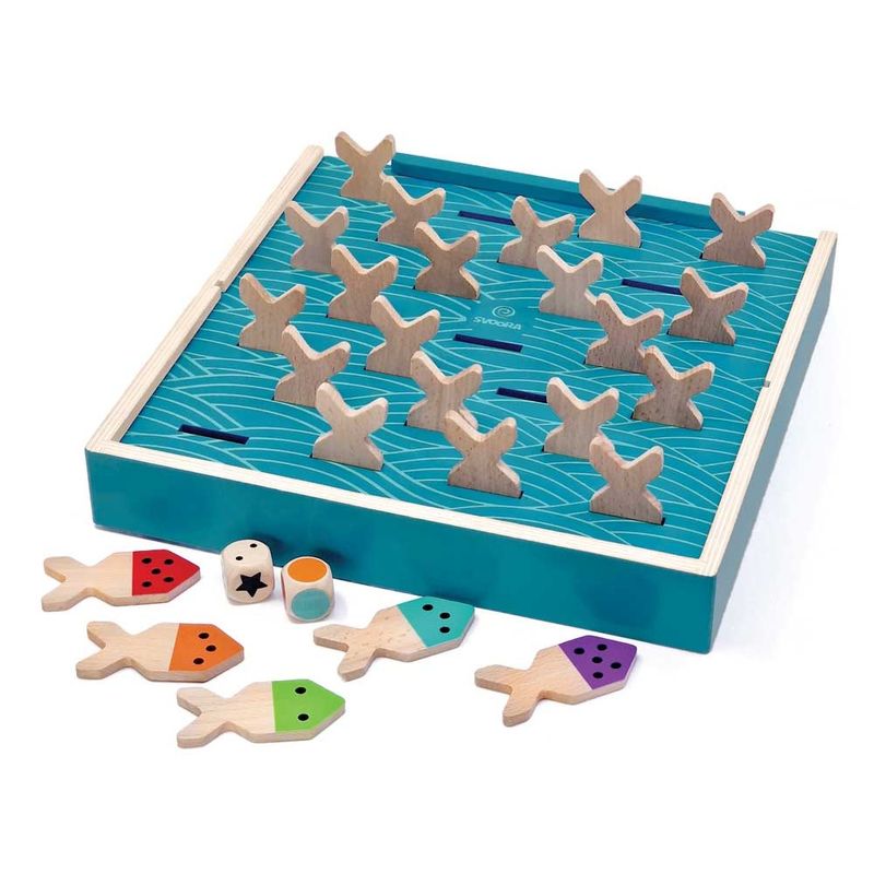 Jucarii, Copii si Bebe - Jucarii si jocuri - Jucarii & jocuri educative - Jocuri de memorie si inteligenta - Joc de memorie cu pesti 6 in 1, Svoora - Infinity.ro