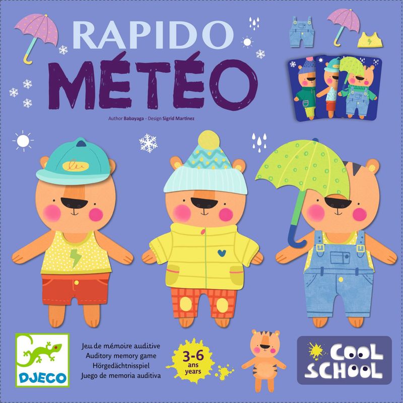 Jucarii, Copii si Bebe - Jucarii si jocuri - Jucarii & jocuri educative - Jocuri de memorie si inteligenta - Joc de memorie Rapido Meteo, Djeco - Infinity.ro
