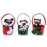 Casa si Gradina - Decoratiuni - Decoratiuni de sezon - Set 3 gentute Craciun 8x18 cm - Infinity.ro