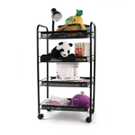 Casa si Gradina - Bucatarie si vesela - Ustensile bucatarie - Tavi servire - Carucior de servire din metal negru Myris 48x27x84 cm - Infinity.ro