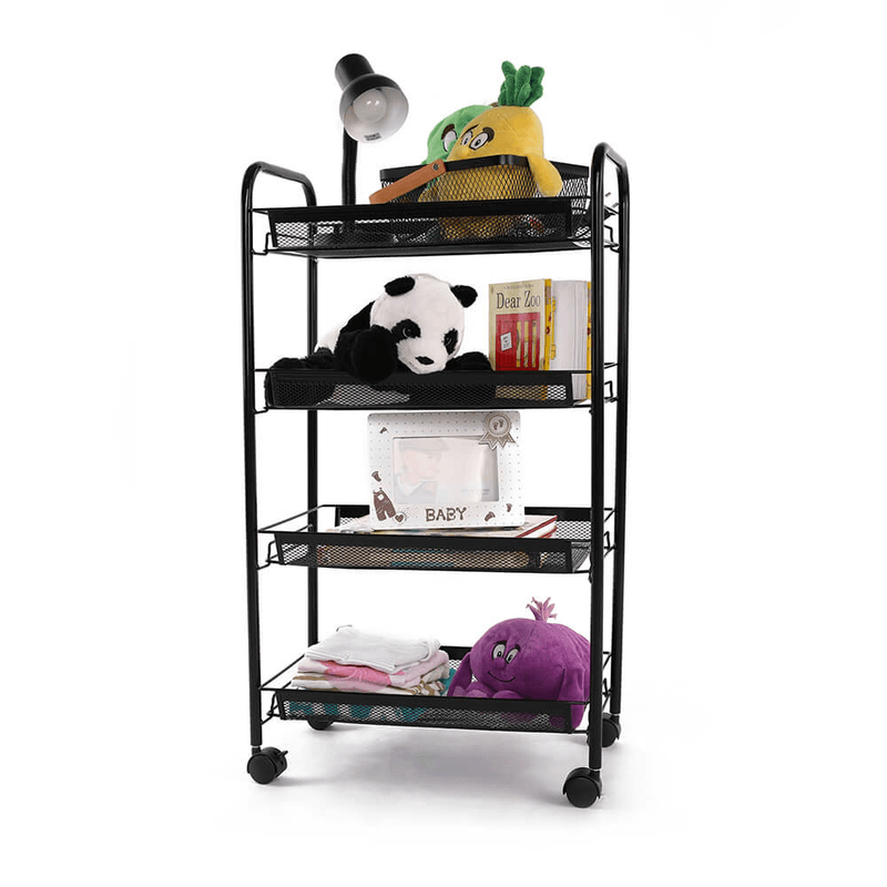 Casa si Gradina - Bucatarie si vesela - Ustensile bucatarie - Tavi servire - Carucior de servire din metal negru Myris 48x27x84 cm - Infinity.ro