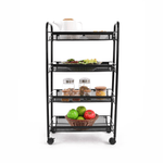 Casa si Gradina - Bucatarie si vesela - Ustensile bucatarie - Tavi servire - Carucior de servire din metal negru Myris 48x27x84 cm - Infinity.ro