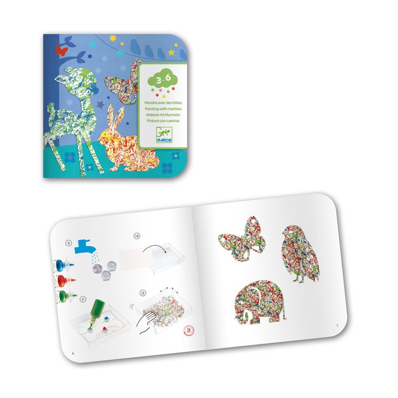 Jucarii, Copii si Bebe - Jucarii si jocuri - Jucarii & jocuri educative - Seturi pictura si desen - Joc creativ pictura cu bile din sticla Animale, Djeco - Infinity.ro