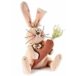 Casa si Gradina - Decoratiuni - Decoratiuni de sezon - Figurina Iepuras din textil crem 19x15x30 cm - Infinity.ro