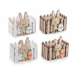 Casa si Gradina - Decoratiuni - Decoratiuni de sezon - Set 4 cosulete Paste din lemn 12x8x12 cm - Infinity.ro