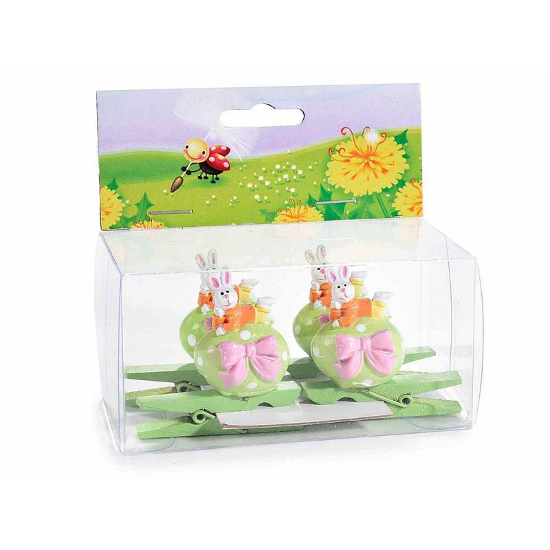 Casa si Gradina - Decoratiuni - Decoratiuni de sezon - Set 4 decoratiuni Iepurasi 4.5x2.5x4.5 cm - Infinity.ro