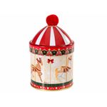 Casa si Gradina - Decoratiuni - Decoratiuni de sezon - Cutie Craciun metal multicolor 9.5x14.5 cm - Infinity.ro