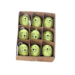 Casa si Gradina - Decoratiuni - Decoratiuni de sezon - Set 9 oua decorative Paste din plastic verde 3x4 cm - Infinity.ro
