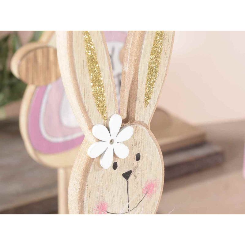 Casa si Gradina - Decoratiuni - Decoratiuni de sezon - Set 3 figurine Iepurasi Paste 16x7x50 cm, 12.5x6x40 cm, 9.5x6x30 cm - Infinity.ro