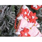 Casa si Gradina - Decoratiuni - Decoratiuni de sezon - Set 6 ornamente brad din polirasina roz rosie alba 9x10 cm - Infinity.ro