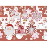 Casa si Gradina - Decoratiuni - Decoratiuni de sezon - Set 6 ornamente brad din polirasina roz rosie alba 9x10 cm - Infinity.ro