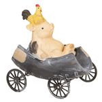 Casa si Gradina - Decoratiuni - Decoratiuni de sezon - Figurina Purcelus si Cocos din polirasina 11x6x11 cm - Infinity.ro