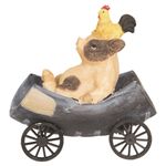 Casa si Gradina - Decoratiuni - Decoratiuni de sezon - Figurina Purcelus si Cocos din polirasina 11x6x11 cm - Infinity.ro