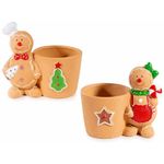 Casa si Gradina - Gradinarit si plante - Plante si ghivece - Ghivece si suporturi - Set 2 ghivece Turta Dulce ceramica multicolora 16.5x10.5x15 cm - Infinity.ro