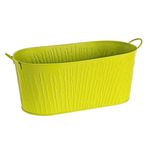 Casa si Gradina - Gradinarit si plante - Plante si ghivece - Ghivece si suporturi - Ghiveci oval metal verde 33 cm x 15 cm x 14 h - Infinity.ro