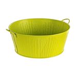 Casa si Gradina - Gradinarit si plante - Plante si ghivece - Ghivece si suporturi - Ghiveci pentru flori metal verde  33 cm x 13h - Infinity.ro
