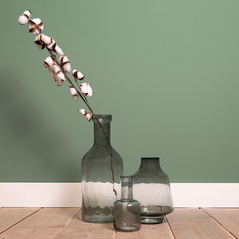 Casa si Gradina - Decoratiuni - Obiecte decorative - Vaze si boluri decorative - Vaza pentru flori din sticla verde  10 x 19 h - Infinity.ro