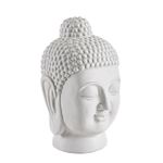 Casa si Gradina - Decoratiuni - Obiecte decorative - Accesorii decorative - Figurina Buddha fibra sticla alba 22.5x21x35.5 cm - Infinity.ro