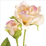 Casa si Gradina - Decoratiuni - Obiecte decorative - Plante artificiale - Trandafir artificial 4 flori roz pudrat 39h - Infinity.ro