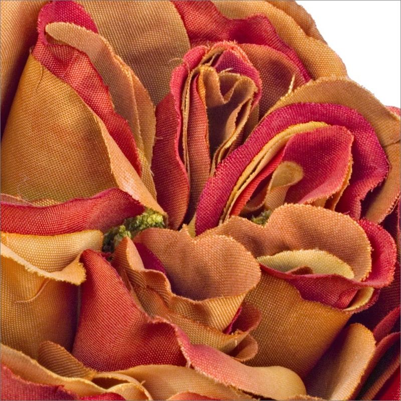 Casa si Gradina - Decoratiuni - Obiecte decorative - Plante artificiale - Trandafir englezesc portocaliu artificial 30 h - Infinity.ro