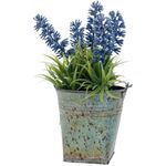 Casa si Gradina - Decoratiuni - Obiecte decorative - Plante artificiale - Lavanda artificiala in ghiveci de metal 8 cm x 9 cm - Infinity.ro