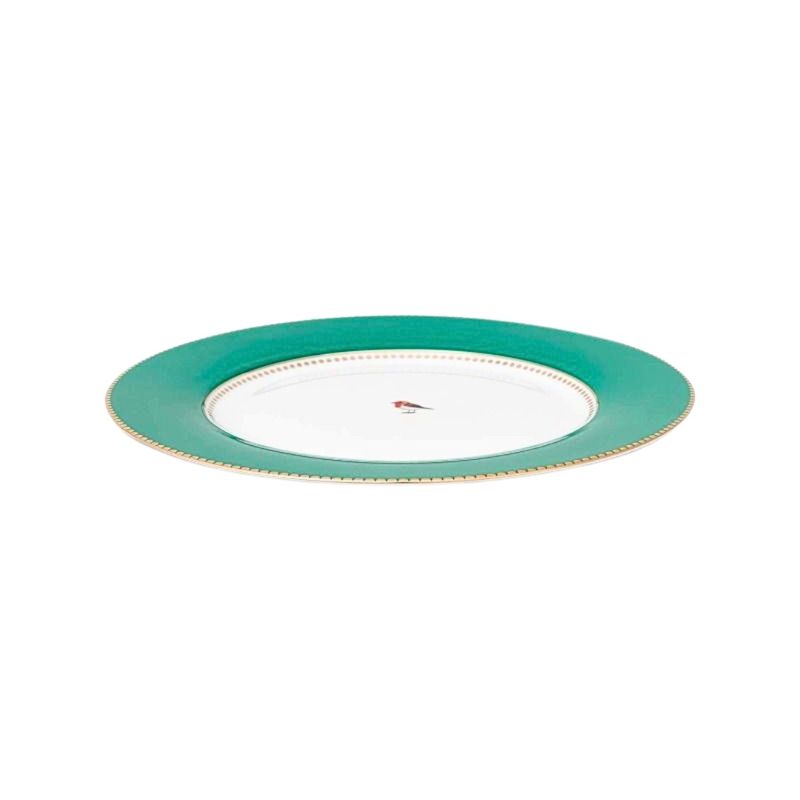 Casa si Gradina - Bucatarie si vesela - Vesela si tacamuri - Farfurii si boluri - Farfurie din portelan, Breakfast , Pip Studio, Green, 21 cm, colectia Love Birds - Infinity.ro