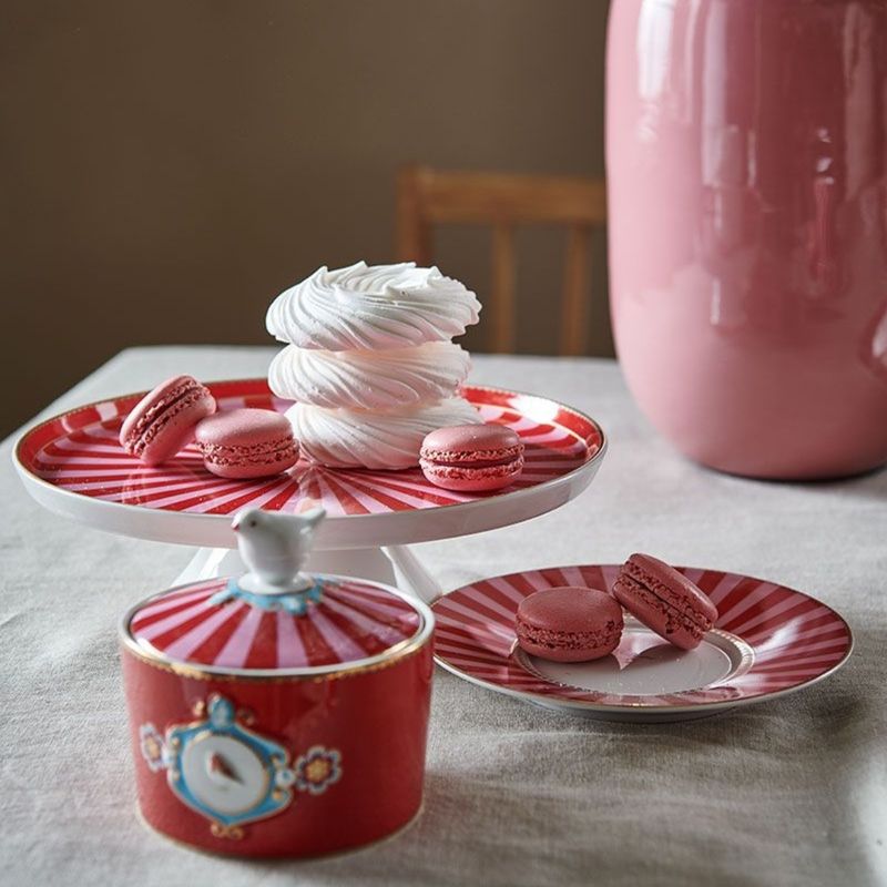 Market - Bacanie - Alimente de baza - Zahar si indulcitori - Zaharnita portelan, Pip Studio, Red/Pink, 300 ml, colectia Love Birds - Infinity.ro