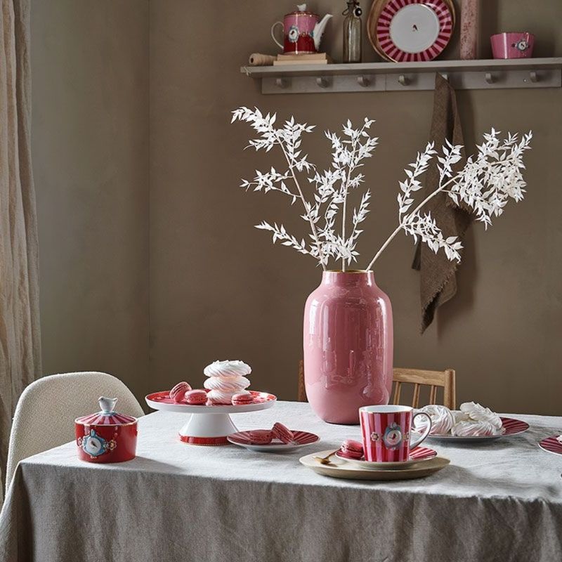 Market - Bacanie - Alimente de baza - Zahar si indulcitori - Zaharnita portelan, Pip Studio, Red/Pink, 300 ml, colectia Love Birds - Infinity.ro