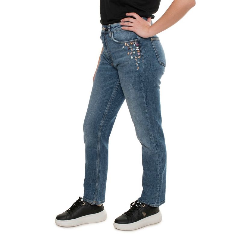 Fashion, accesorii si bijuterii - Femei - Imbracaminte femei - Pantaloni femei - Blugi dama guess W1PA62, W27-L29 US, Albastru - Infinity.ro