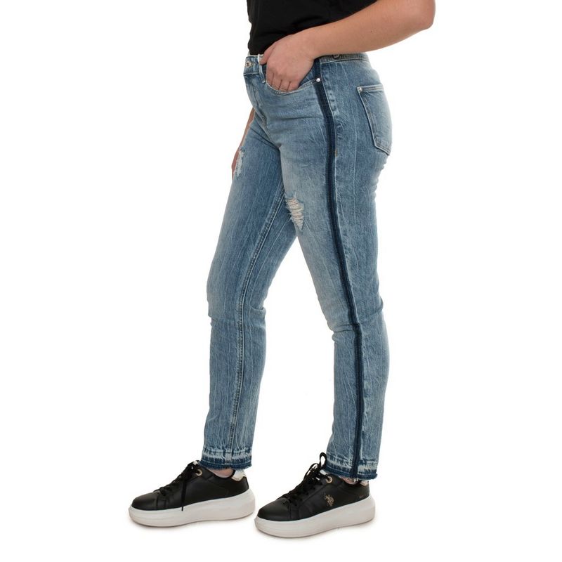 Fashion, accesorii si bijuterii - Femei - Imbracaminte femei - Pantaloni femei - Blugi dama guess W9RA46, W27-L29 US, Albastru - Infinity.ro