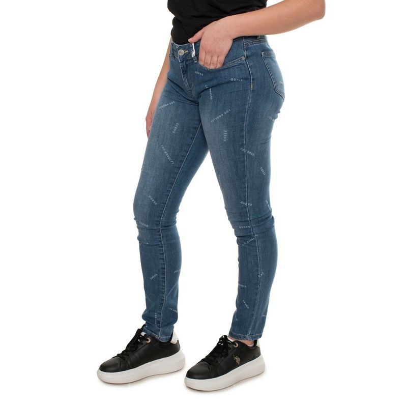 Fashion, accesorii si bijuterii - Femei - Imbracaminte femei - Pantaloni femei - Blugi dama guess W0BAA3, Albastru, W30-L32 US - Infinity.ro
