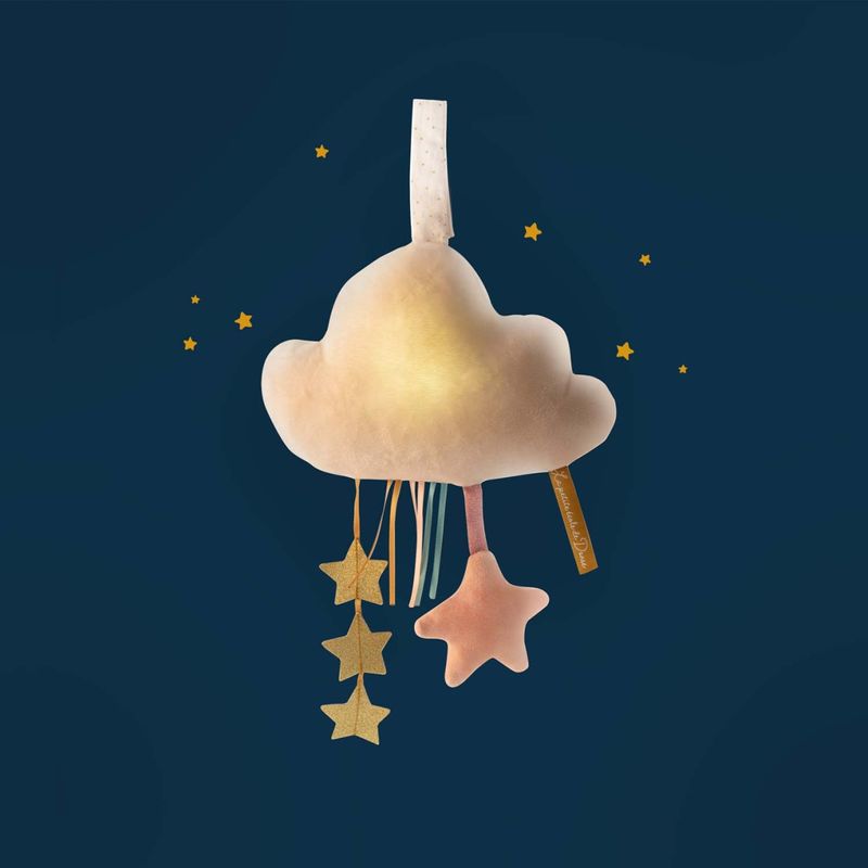 Casa si Gradina - Corpuri si surse de iluminat - Veioze si lampi - Lampi de veghe copii - Lampa de veghe si jucarie bebe Nor luminos, Moulin Roty - Infinity.ro