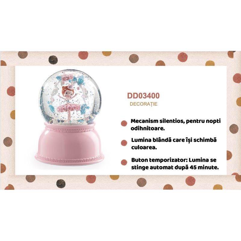 Casa si Gradina - Corpuri si surse de iluminat - Veioze si lampi - Lampi de veghe copii - Lampa de veghe Balerina, Djeco - Infinity.ro