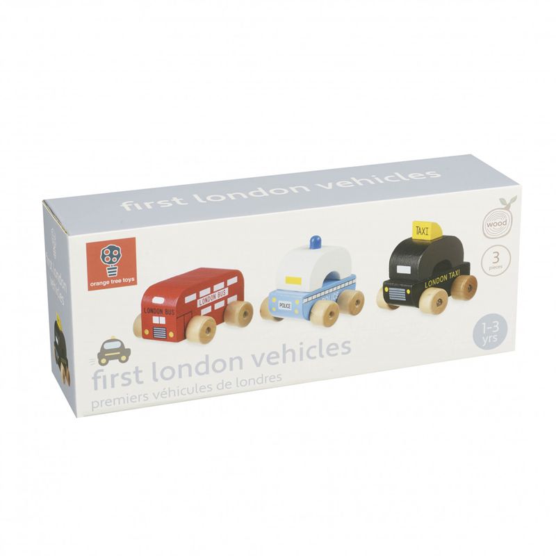Jucarii, Copii si Bebe - Jucarii si jocuri - Vehicule si jucarii cu telecomanda - Masinute - Set vehicule londoneze, Orange Tree Toys - Infinity.ro